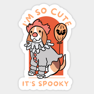 I'm so cute it's spooky a cute halloween dog beagle Sticker